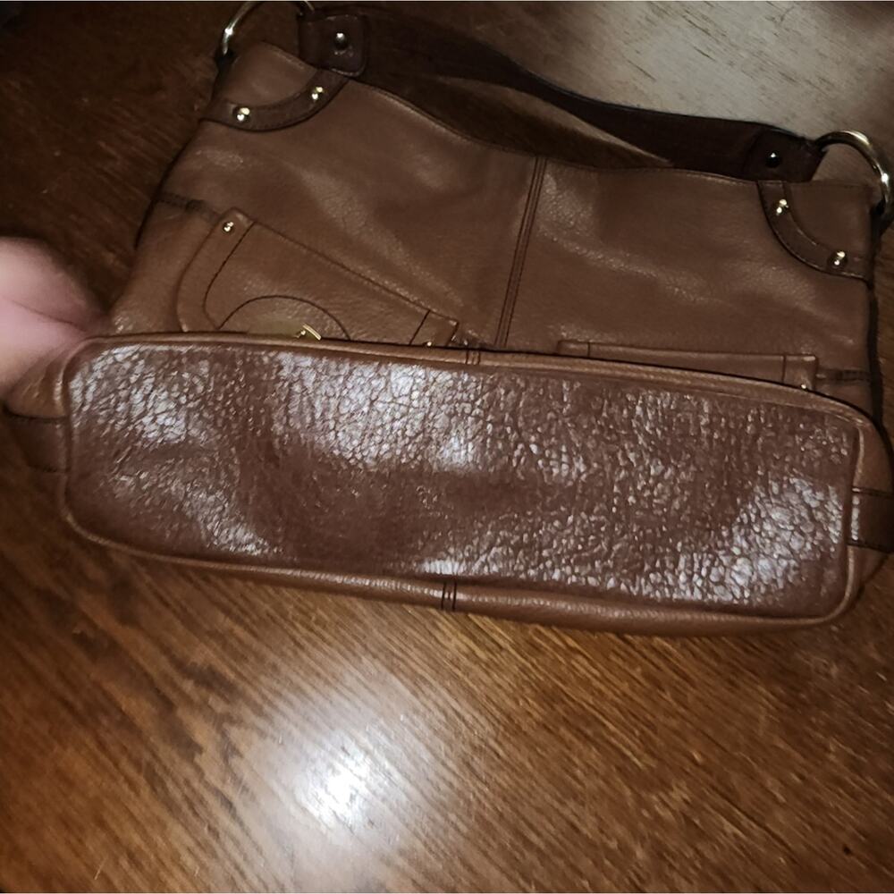 ETIENNE AIGNER GUC LEATHER 2 POCKET TOTE BAG - Picture 5 of 5